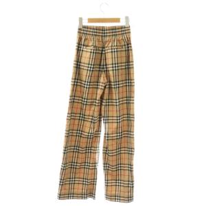 BURBERRY ノバチェックサイドラインワイドパンツ IT36 ベージュ