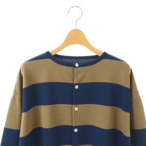 maillot wide border 2way cardigan カーディガン 0 ネイビー ベージュ /CX OS