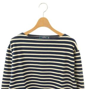 SAINT JAMES ウェッソン ハートエルボーパッチ ボーダー バスクシャツ カットソー I 44 紺 白 ? /CX OS