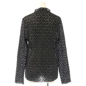 ANAYI 24AW ストレッチレースモックネック プルオーバー カットソー 38 ブラック /DF OS
