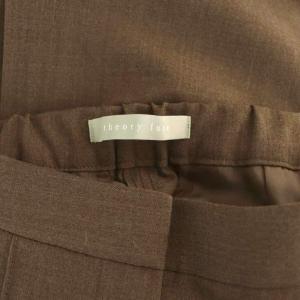 theory luxe JEREMY STRETCH SAM STR ピンタックパンツ スラックス 032 ブラウン /ES OS
