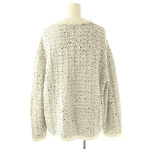 Drawer 26SS RESORT ツイードライクVネックカーディガン 1 ホワイト ブラック