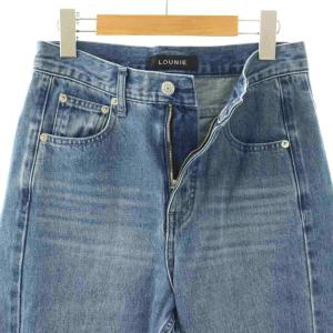 LOUNIE カーヴィワイドデニムパンツ ジーンズ 36 ブルー /HK OS