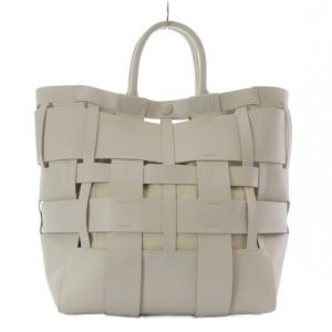 LOUNIE メッシュトートバッグ ショルダーバッグ 2way フェイクレザー オフ /YO14