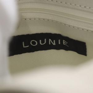 LOUNIE 2WAYミニバッグ ハンドバッグ ワンハンドル ショルダーバッグ フェイクレザー ホワイト /YO7
