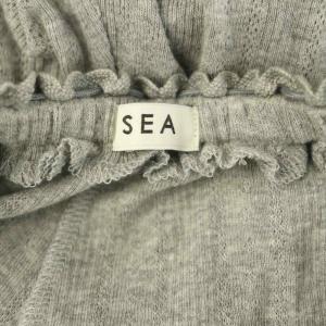 SEA EYELET RIBBED COZY PANTS アイレットリブ コージーパンツ ワイド イージー F