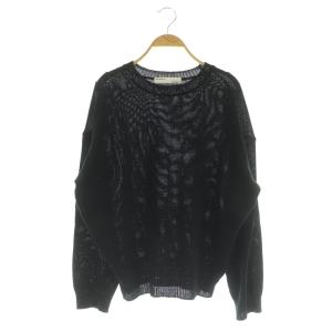 GENTLEMAN KNIT ニット セーター 長袖 コットン ネイビー /MY OS