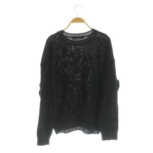 L'Appartement GENTLEMAN KNIT ニット セーター 長袖 コットン ネイビー /MY OS