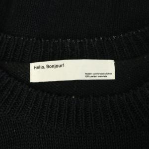 L'Appartement GENTLEMAN KNIT ニット セーター 長袖 コットン ネイビー /MY OS