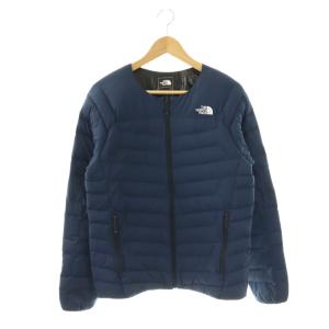 NY81813 Thunder Round neck Jacket ダウンジャケット ノーカラー L ネイビー