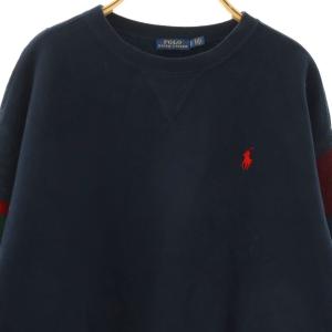 POLO RALPH LAUREN ニット×スウェット切替プルオーバ?トップス 長袖 S ネイビー /HK OS