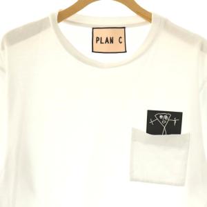 PLAN C ラバーポケットTシャツ カットソー 半袖 S ホワイト /HK OS SH
