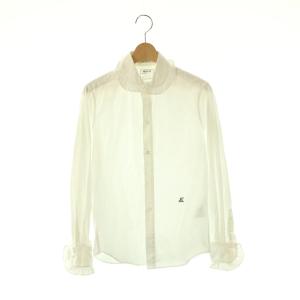 ROUND COLLAR FRILL SH L OX XS ホワイト