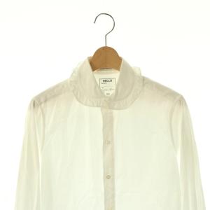 MADISONBLUE ROUND COLLAR FRILL SH L OX XS ホワイト