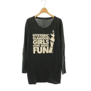 ガール 長袖 Tシャツ カットソー F ブラック /HK OS