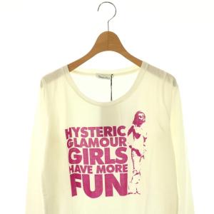 HYSTERIC GLAMOUR ガール 長袖 Tシャツ カットソー ロング F ホワイト /HK OS