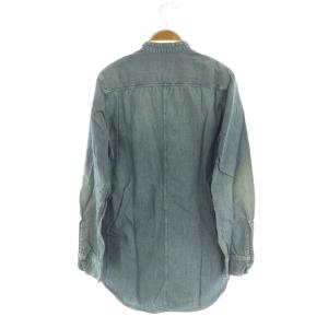 HYSTERIC GLAMOUR デニム バンドカラーシャツ 長袖 M ブルー /MY OS