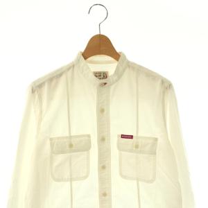 HYSTERIC GLAMOUR バンドカラーシャツ 長袖 M ホワイト /HK OS