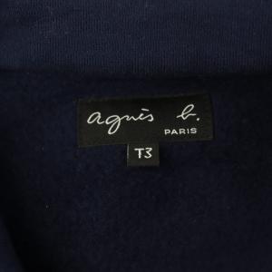 agnes b. ショールカラー プレッション スウェットカーディガン 裏起毛 T3 ネイビー /MY OS