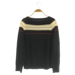 BURBERRY LONDON ウール 長袖 ニット セーター 長袖 4 ブラック /MY OS