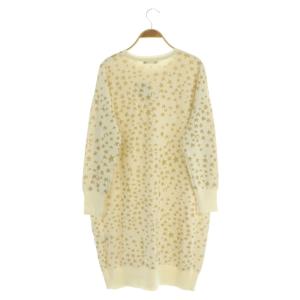 TSUMORI CHISATO キラキラボシ ニットワンピース ミニ 長袖 ラメ 2 オフホワイト /MY OS