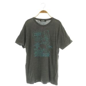 ウッドペッカー 半袖 Tシャツ プリント L グレー /MY OS