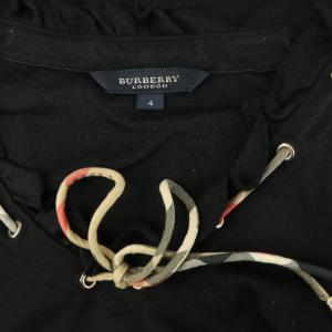 BURBERRY LONDON フリル リボン 半袖 カットソー 4 ブラック /MY OS