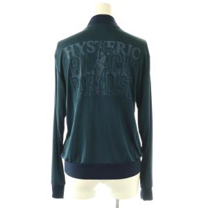 HYSTERIC GLAMOUR バックロゴ ジップアップブルゾン ジャケット F ネイビー /ES OS