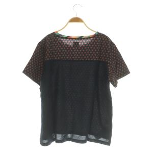 PAUL SMITH ストロベリースカル Tシャツ カットソー 半袖 切替 ラメ XL ブラック /MY OS