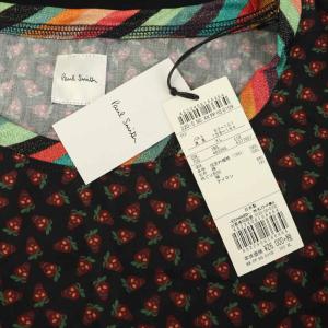 PAUL SMITH ストロベリースカル Tシャツ カットソー 半袖 切替 ラメ XL ブラック /MY OS