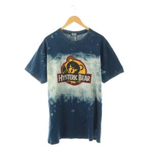 ヒスベアTシャツワンピース ミニ 五分袖 F ネイビー マルチカラー /DO OS