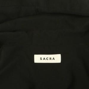 SACRA レーヨンオールインワン ジャンプスーツ テーパード ノースリーブ 38 ブラック /MY OS