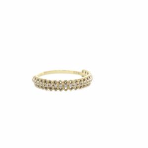 AHKAH K18YG 0.09ct レーシアリング 7号