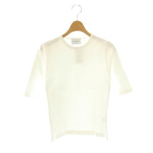 コットンフライスTシャツ F ホワイト 無地 ラウンドネック 七分袖 /OK OS