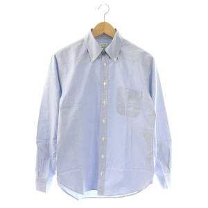 USA製 Est.1818 MILANO FIT BD シャツ ボタンダウン コットン 15-32 ブルー