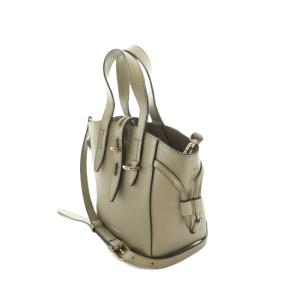 FURLA ネット ミニ 2WAY ショルダーバッグ ハンドバッグ レザー トープメタル /MI OS