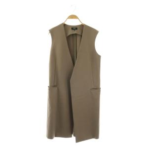 vis ponte collarless vt ジレ ベスト ロング S ブラウン /DF OS