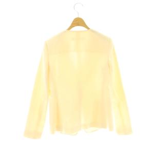 theory luxe saxony soft ella ノーカラージャケット カラーレスジャケット 36 アイボリー /DF