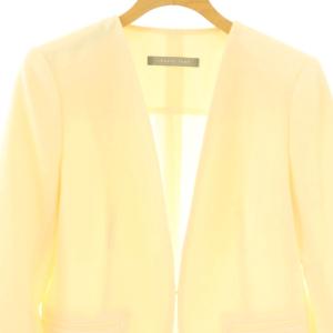 theory luxe saxony soft ella ノーカラージャケット カラーレスジャケット 36 アイボリー /DF