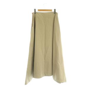 MADISONBLUE MI-MOLLET FLARE BACK SATIN SK ロングスカート フレア 01 ベージュ /MY