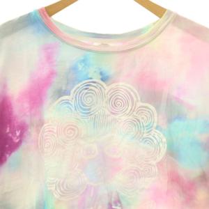 ScoLar タイダイTシャツ カットソー M ライトグレー マルチカラー /ES OS