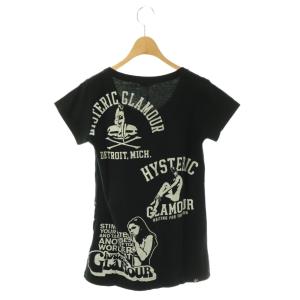 HYSTERIC GLAMOUR ガールプリント 半袖 Tシャツ カットソー F ブラック /DF OS