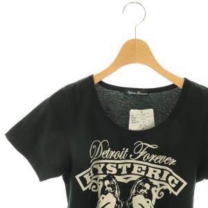 HYSTERIC GLAMOUR Detroit Forever ツインヒスガール Tシャツ カットソー F ブラック /DF OS