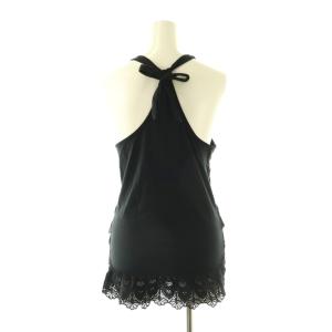 HYSTERIC GLAMOUR スカルレース ホルターネックカットソー タンクトップ F ブラック /DF OS