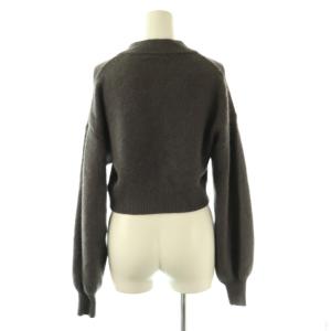SNIDEL 24AW ボタンフラッフィーニットカーディガン F ダークグレー /DF OS