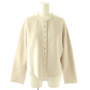 25AW ダブルフェイススナップカーディガン ニット カシミヤ混 ライトグレージュ /ES OS
