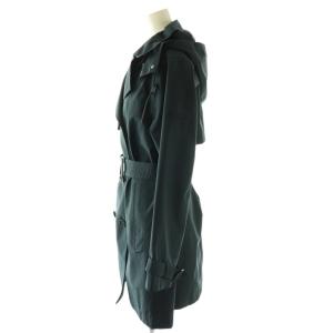 AIGLE ゴアテックス フーデッドトレンチコート ベルト付き 36 ネイビー /DF OS