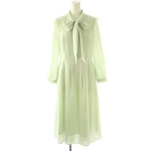 26SS PROMISE RIBBON ROSETTE ワンピース ロング 0 ライトグリーン SH /SY
