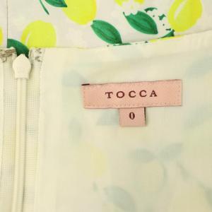 TOCCA SHADOW LEMON ドレス ワンピース 膝丈 ノースリーブ 総柄 0 アイボリー /MY OS SH