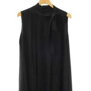 FOXEY Leeds Dress ノースリーブワンピース リボン 38 ブラック